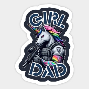 Girl Dad - Tactical Unicorn Sticker